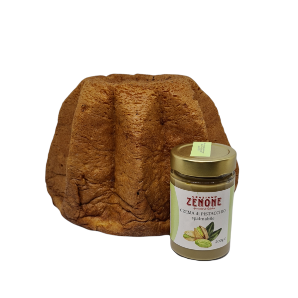 PANDORO ARTIGIANALE CON CREMA AL PISTACCHIO